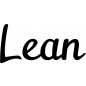 Preview: Lean - Schriftzug aus Buchenholz