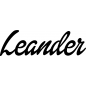 Preview: Leander - Schriftzug aus Buchenholz