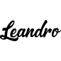 Preview: Leandro - Schriftzug aus Buchenholz