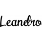 Preview: Leandro - Schriftzug aus Buchenholz