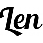 Preview: Len - Schriftzug aus Buchenholz