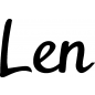 Preview: Len - Schriftzug aus Buchenholz