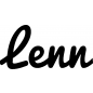 Preview: Lenn - Schriftzug aus Buchenholz