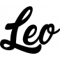 Preview: Leo - Schriftzug aus Buchenholz
