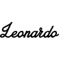 Preview: Leonardo - Schriftzug aus Buchenholz