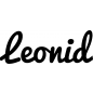 Preview: Leonid - Schriftzug aus Buchenholz