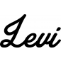 Preview: Levi - Schriftzug aus Buchenholz