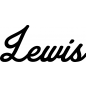 Preview: Lewis - Schriftzug aus Buchenholz