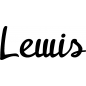 Preview: Lewis - Schriftzug aus Buchenholz