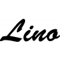 Preview: Lino - Schriftzug aus Buchenholz
