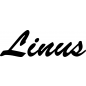 Preview: Linus - Schriftzug aus Buchenholz