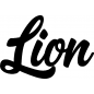 Preview: Lion - Schriftzug aus Buchenholz