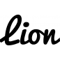 Preview: Lion - Schriftzug aus Buchenholz