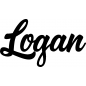 Preview: Logan - Schriftzug aus Buchenholz