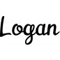 Preview: Logan - Schriftzug aus Buchenholz