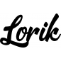 Preview: Lorik - Schriftzug aus Buchenholz
