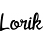Preview: Lorik - Schriftzug aus Buchenholz