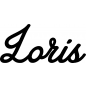 Preview: Loris - Schriftzug aus Buchenholz