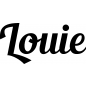 Preview: Louie - Schriftzug aus Buchenholz