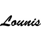 Preview: Lounis - Schriftzug aus Buchenholz
