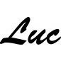 Preview: Luc - Schriftzug aus Buchenholz