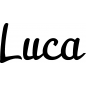 Mobile Preview: Luca - Schriftzug aus Buchenholz