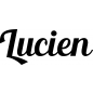 Preview: Lucien - Schriftzug aus Buchenholz