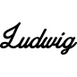 Preview: Ludwig - Schriftzug aus Buchenholz