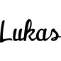 Preview: Lukas - Schriftzug aus Buchenholz
