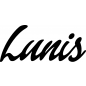 Preview: Lunis - Schriftzug aus Buchenholz
