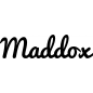 Preview: Maddox - Schriftzug aus Buchenholz