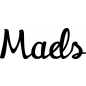 Preview: Mads - Schriftzug aus Buchenholz