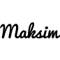 Preview: Maksim - Schriftzug aus Buchenholz