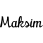 Preview: Maksim - Schriftzug aus Buchenholz