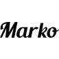 Preview: Marko - Schriftzug aus Buchenholz