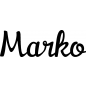 Preview: Marko - Schriftzug aus Buchenholz