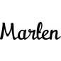 Preview: Marten - Schriftzug aus Buchenholz