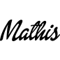 Preview: Mathis - Schriftzug aus Buchenholz