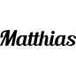Preview: Matthias - Schriftzug aus Buchenholz
