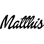 Preview: Matthis - Schriftzug aus Buchenholz