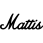 Preview: Mattis - Schriftzug aus Buchenholz