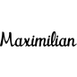 Preview: Maximilian - Schriftzug aus Buchenholz