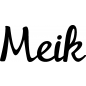 Preview: Meik - Schriftzug aus Buchenholz