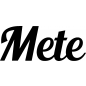 Preview: Mete - Schriftzug aus Buchenholz