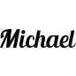 Preview: Michael - Schriftzug aus Buchenholz
