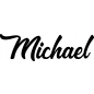 Preview: Michael - Schriftzug aus Buchenholz