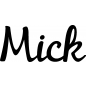 Preview: Mick - Schriftzug aus Buchenholz