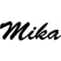 Preview: Mika - Schriftzug aus Buchenholz