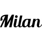 Preview: Milan - Schriftzug aus Buchenholz