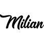 Preview: Milian - Schriftzug aus Buchenholz